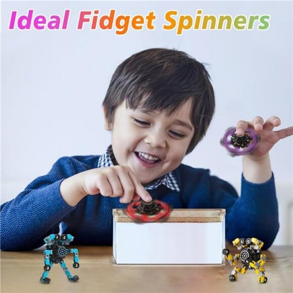 Fidget Spinners for Kids and Adults Stress Relief Sensory Toy 4 Pack Bulk Set - Picture 2 of 7
